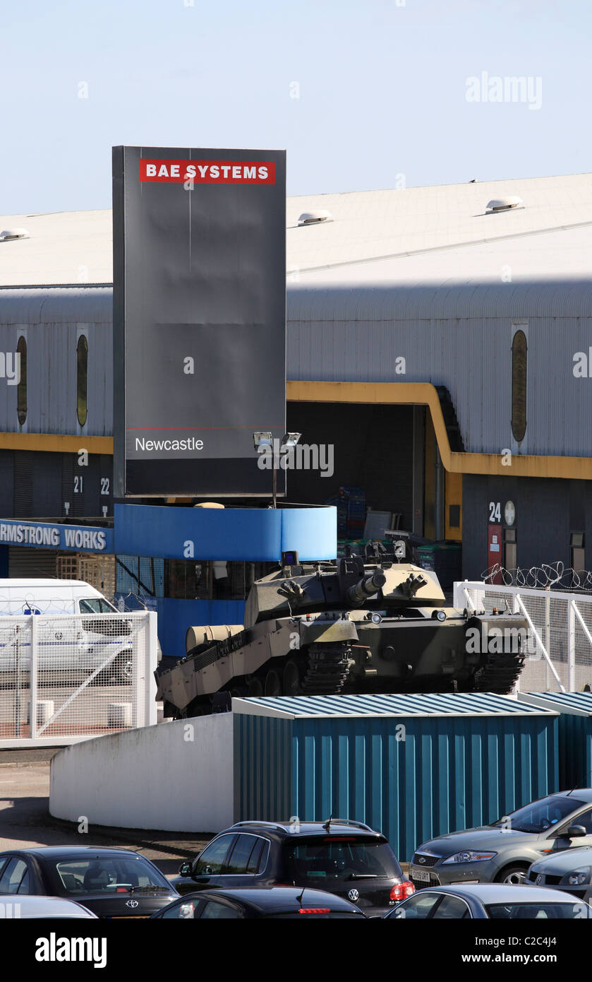 BAE Systems Armstrong travaille, Scotswood, Newcastle, Angleterre du Nord-Est, Royaume-Uni Banque D'Images