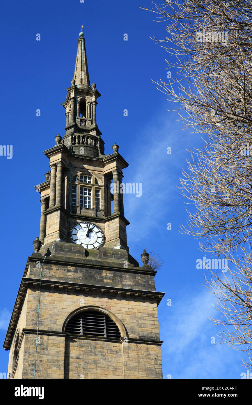 La tour du 18e siècle l'église All Saints, Newcastle upon Tyne, Angleterre du Nord-Est, Royaume-Uni Banque D'Images
