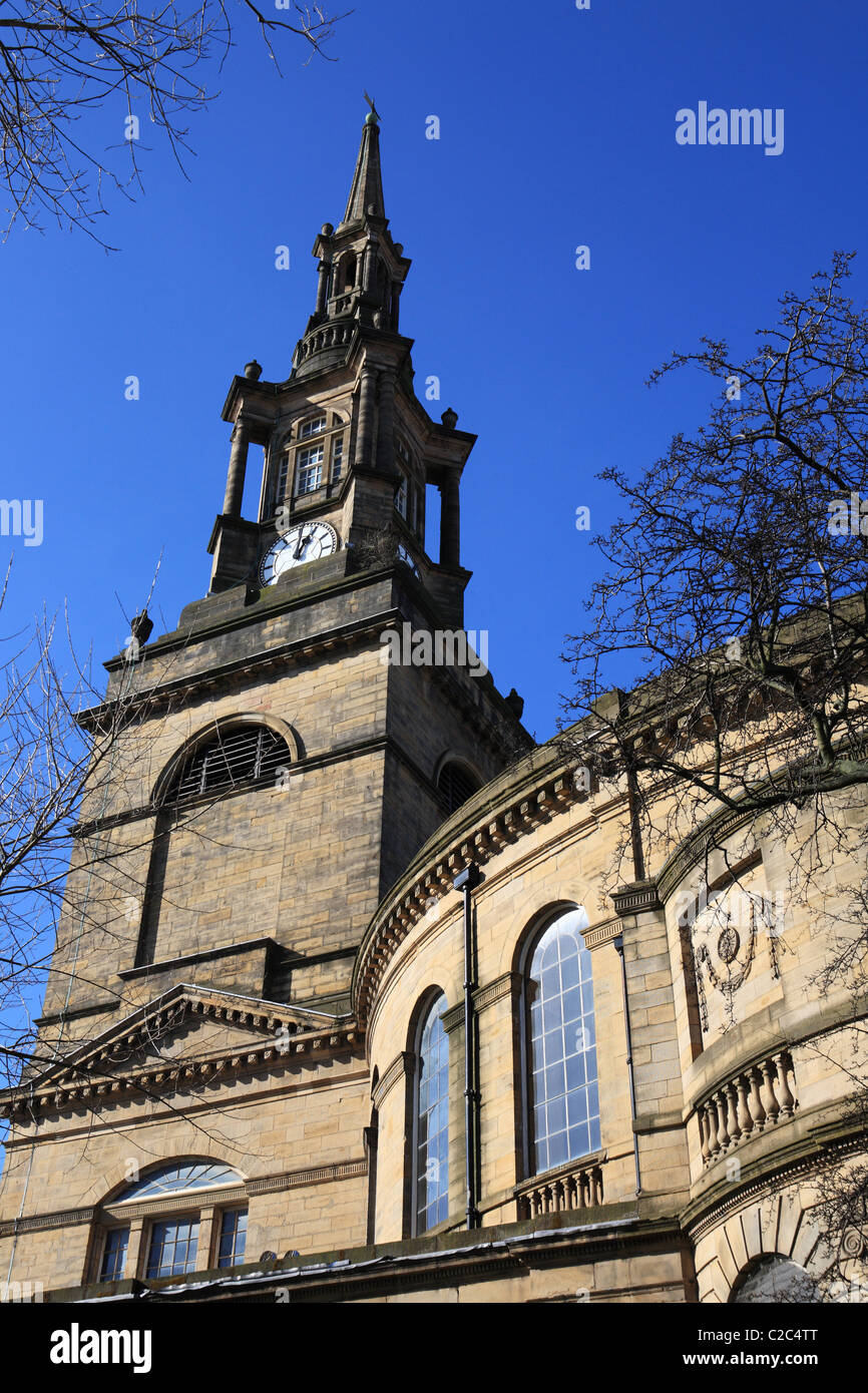 La tour du 18e siècle l'église All Saints, Newcastle upon Tyne, Angleterre du Nord-Est, Royaume-Uni Banque D'Images