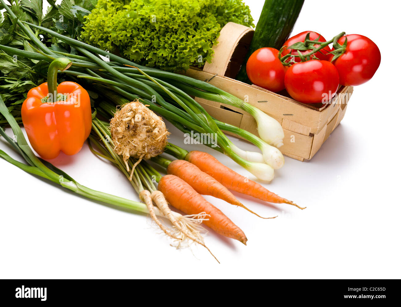Légumes juteux de Punnett sur fond blanc Banque D'Images