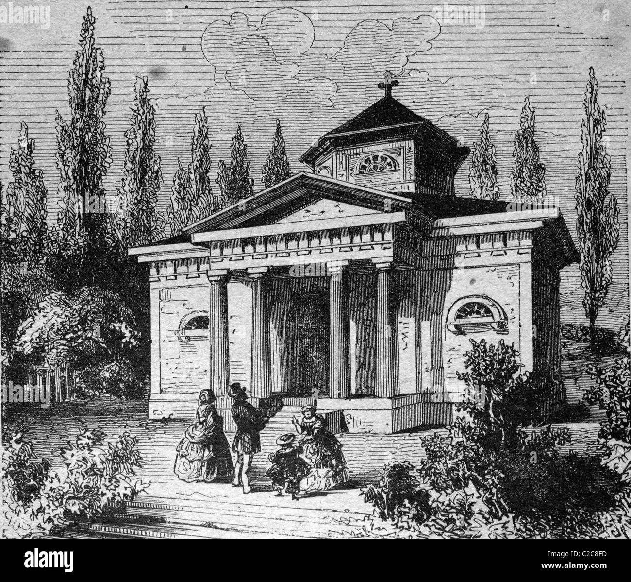 Tombe Royale à Weimar, Thuringe, Allemagne, illustration historique, vers 1886 Banque D'Images