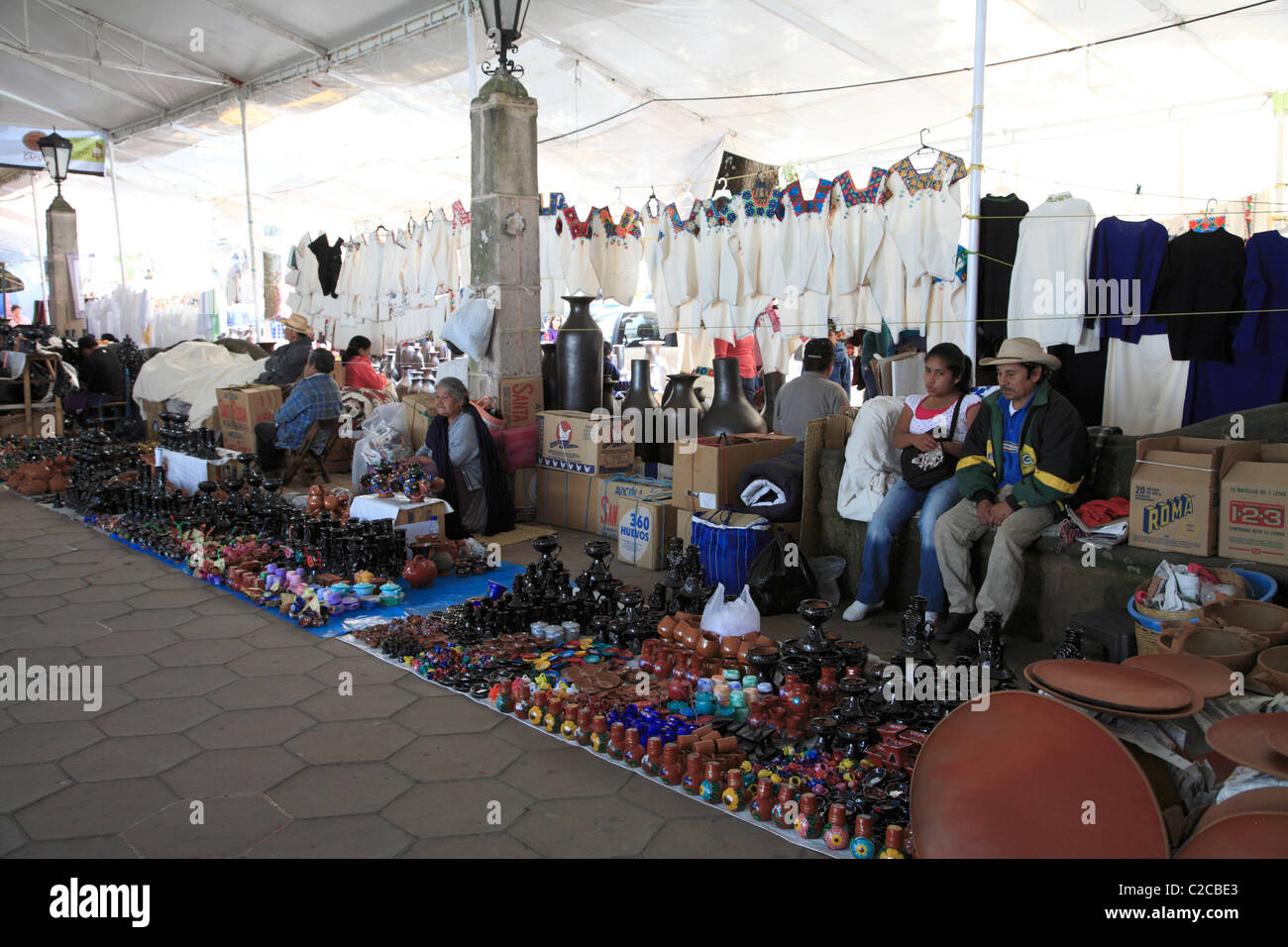 Marché de l'artisanat, le Jour des Morts, Patzcuaro, Michoacan, Mexique, Etat de l'Amérique du Nord Banque D'Images