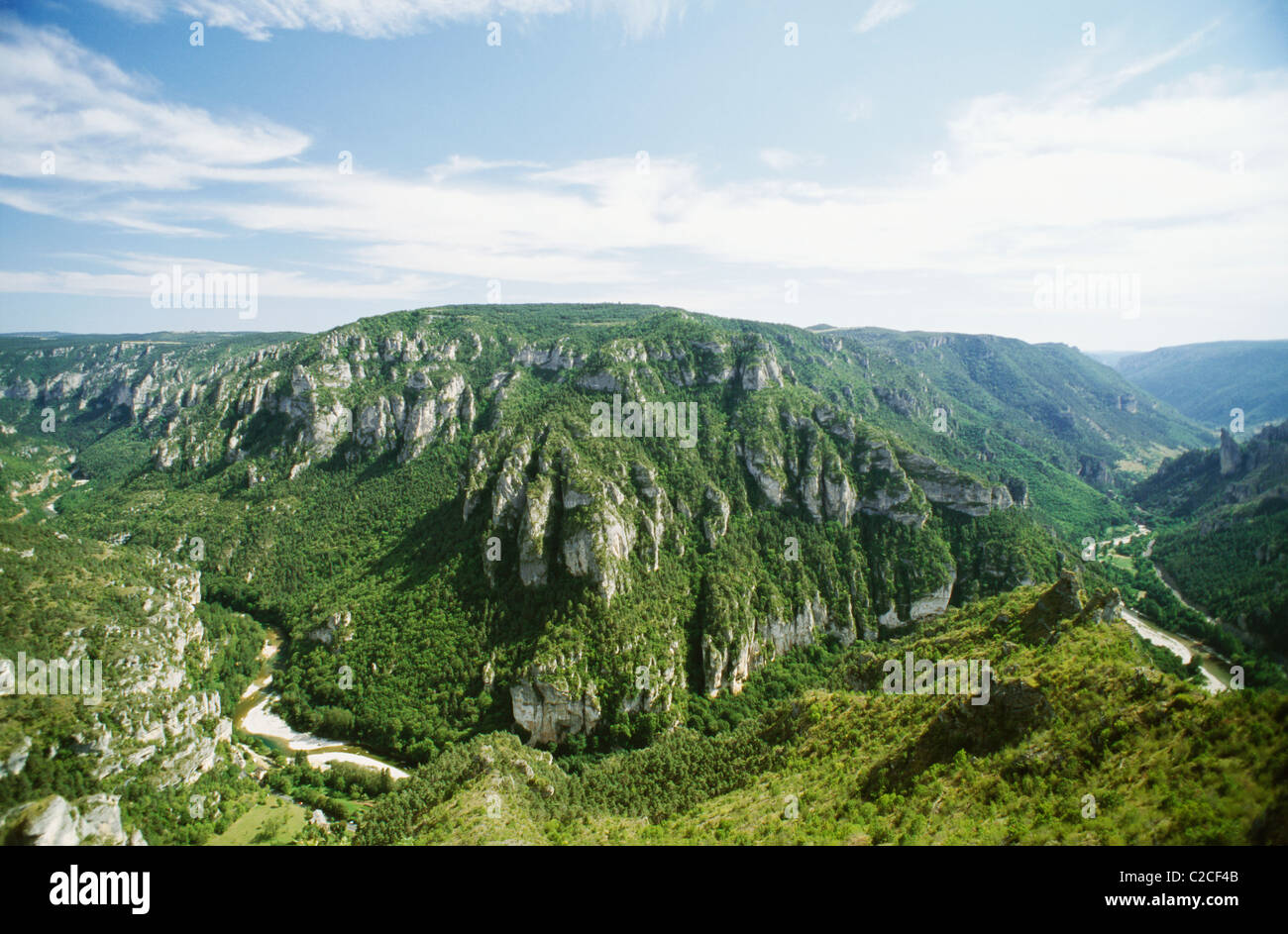 Gorges du Tarn Languedoc France Banque D'Images