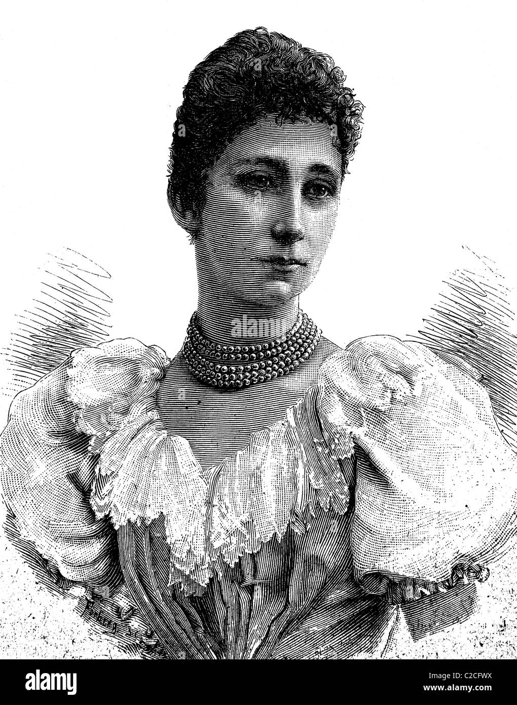 Louise Marie Thérèse d'Artois, 1819 - 1864, Régent du Duché de Parme, Piacenza et Guastella, illustration historique vers Banque D'Images