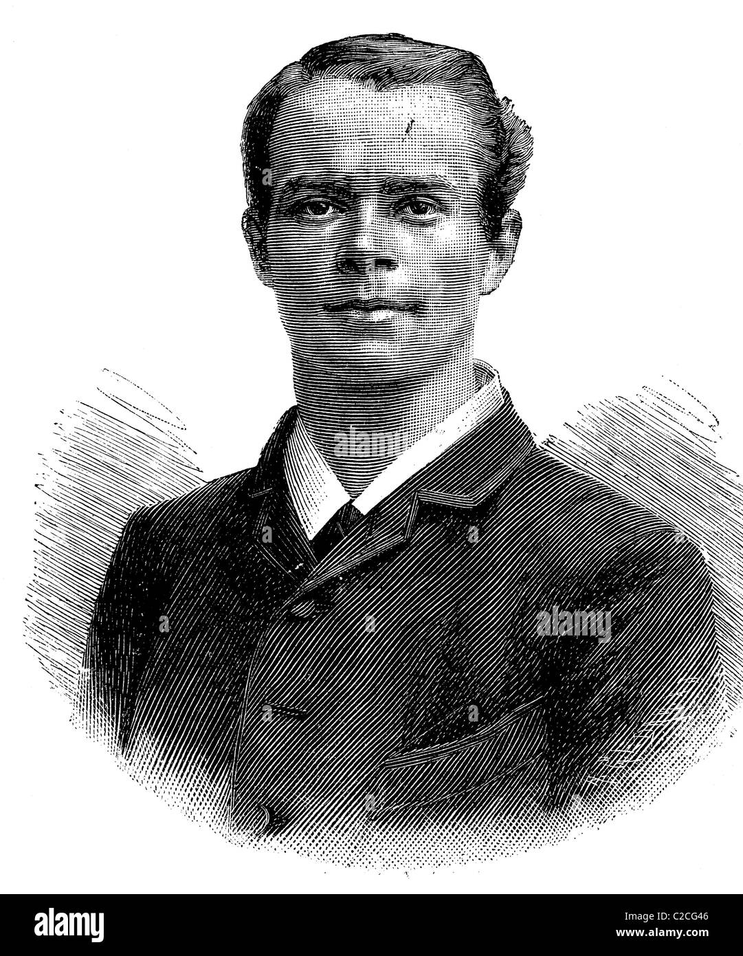 Otto Peitz, l'un des gagnants de la distance mars Vienne - Berlin 1893, illustration historique vers 1893 Banque D'Images