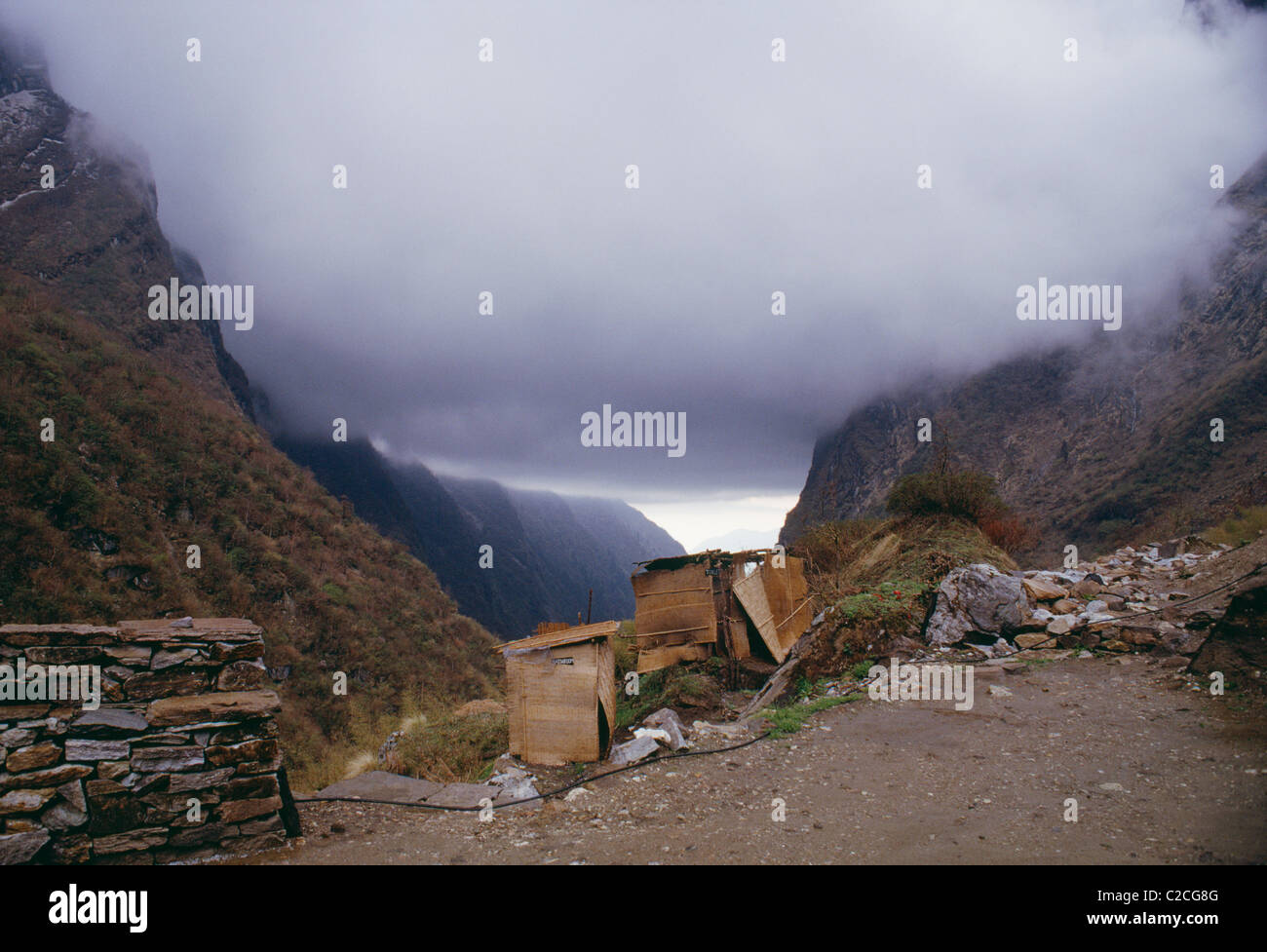 Les montagnes de l'Annapurna Himalaya Népal Banque D'Images