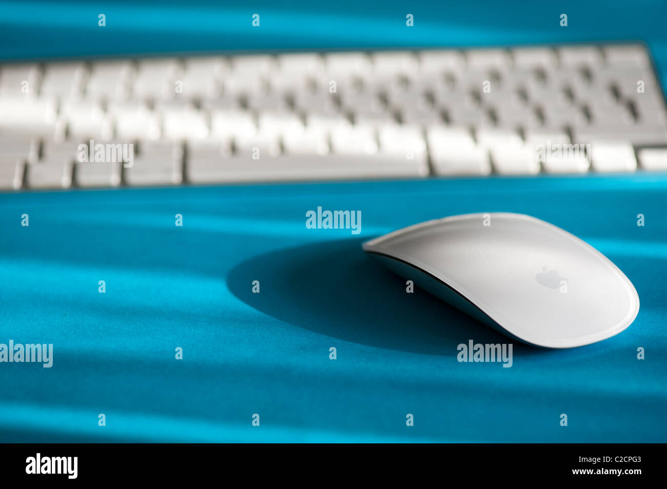 Multi-touch Apple Magic Mouse et clavier sans fil Banque D'Images