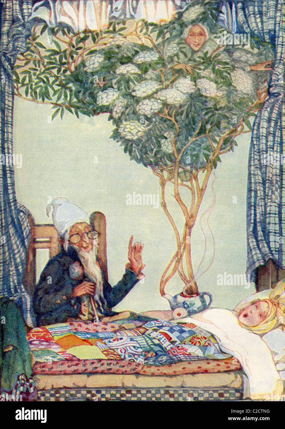 Mère Elder, illustration du Golden Wonder Book publié en 1934. Banque D'Images