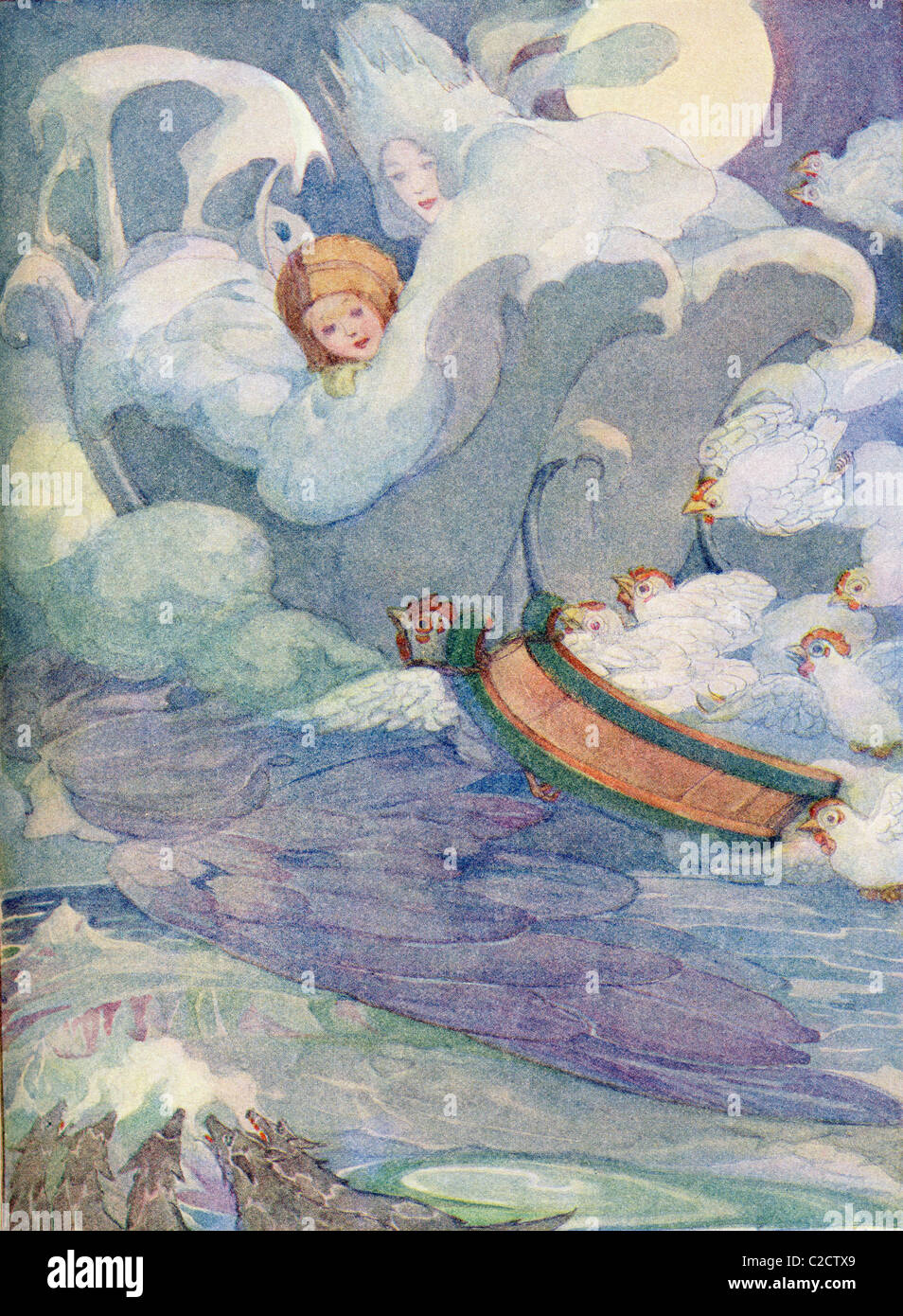 La reine des neiges, illustration de la Golden Wonder Livre publié en 1934. Banque D'Images