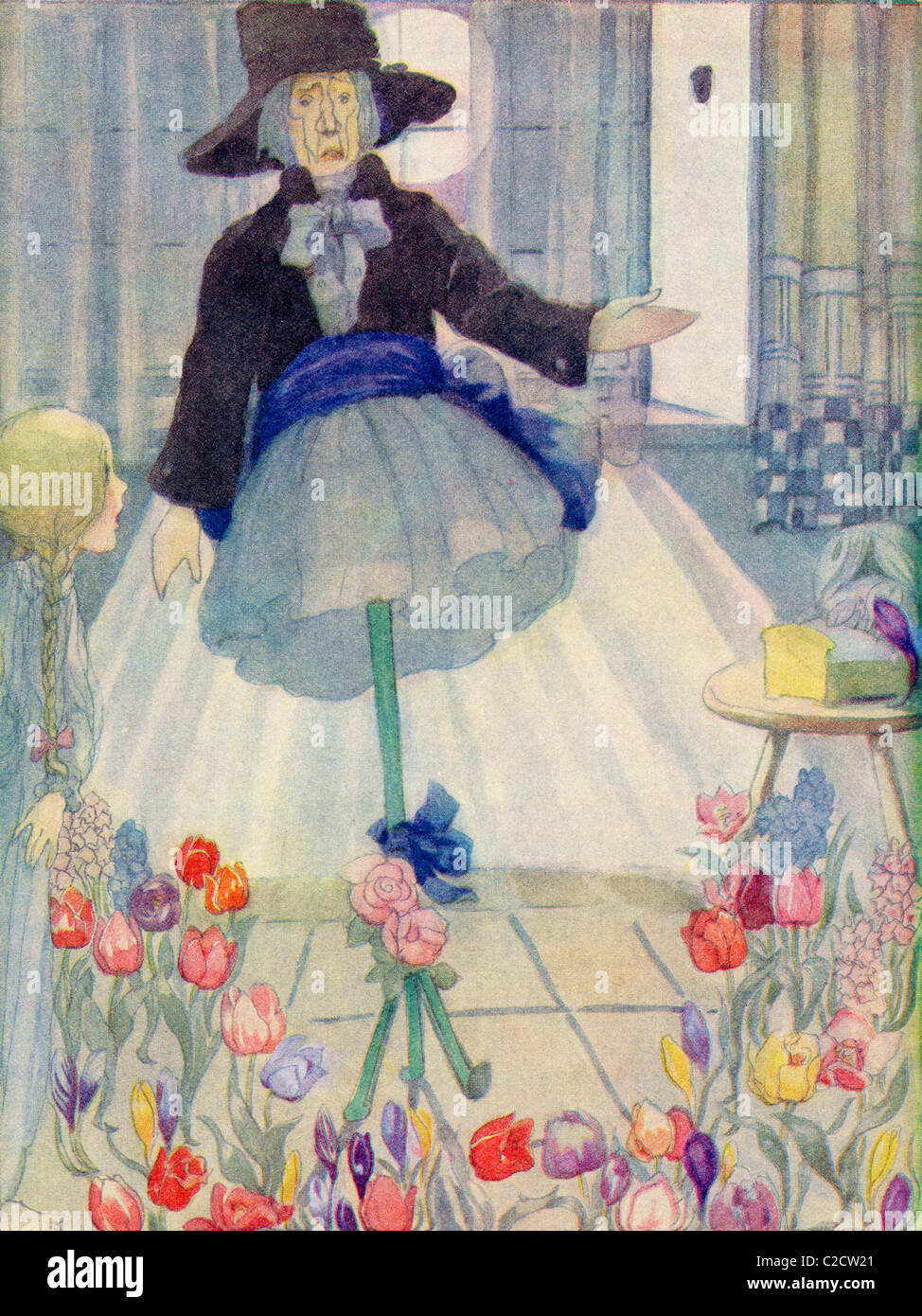 Peu de fleurs de l'Ida, illustration de la Golden Wonder Livre publié en 1934. Banque D'Images