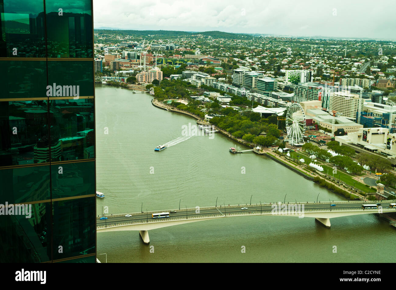 Pont Victoria sur le fleuve Brisbane, Brisbane, Queensland, Australie Banque D'Images