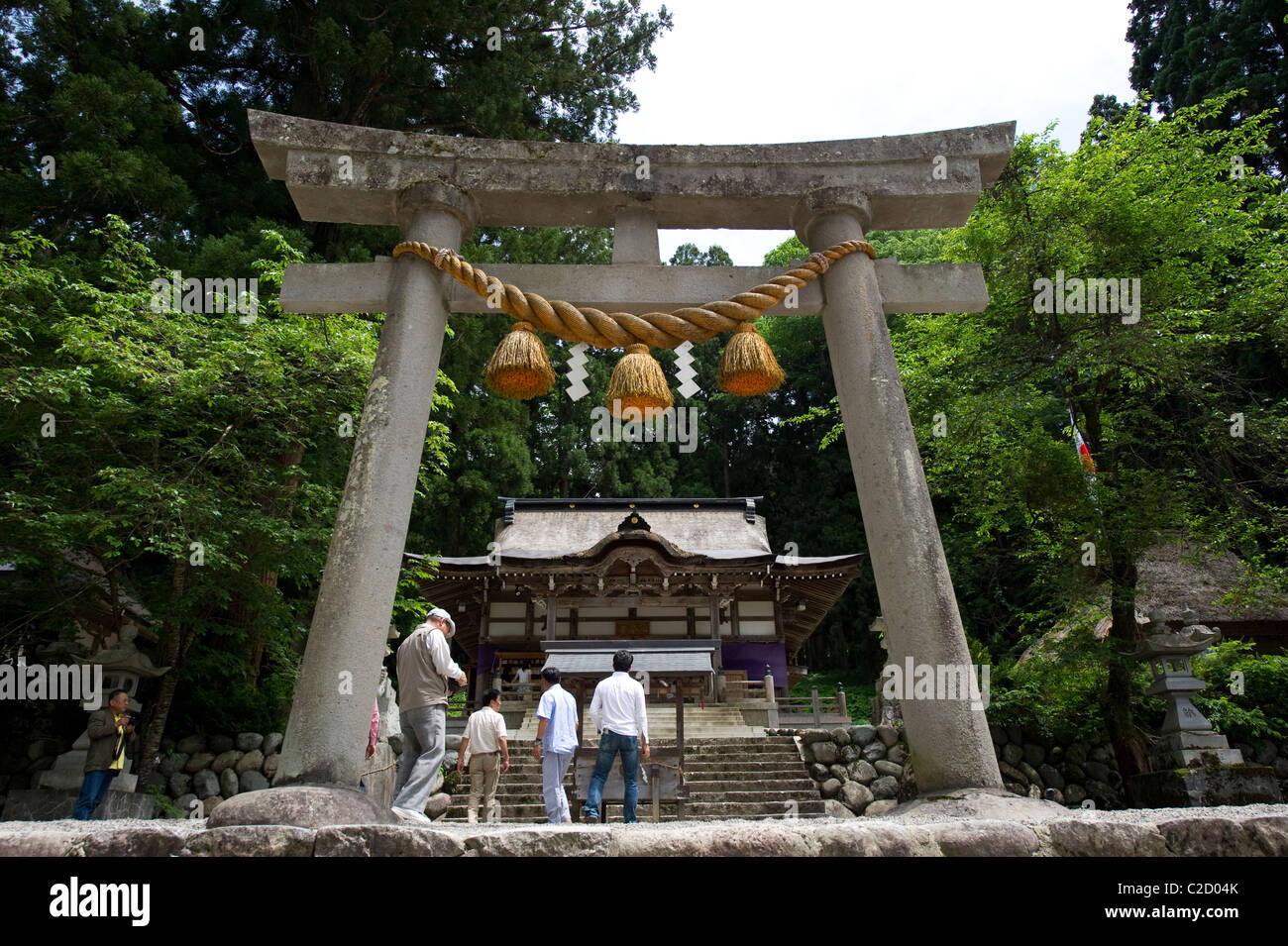 Temple de Shirakawa-go, Japon Banque D'Images