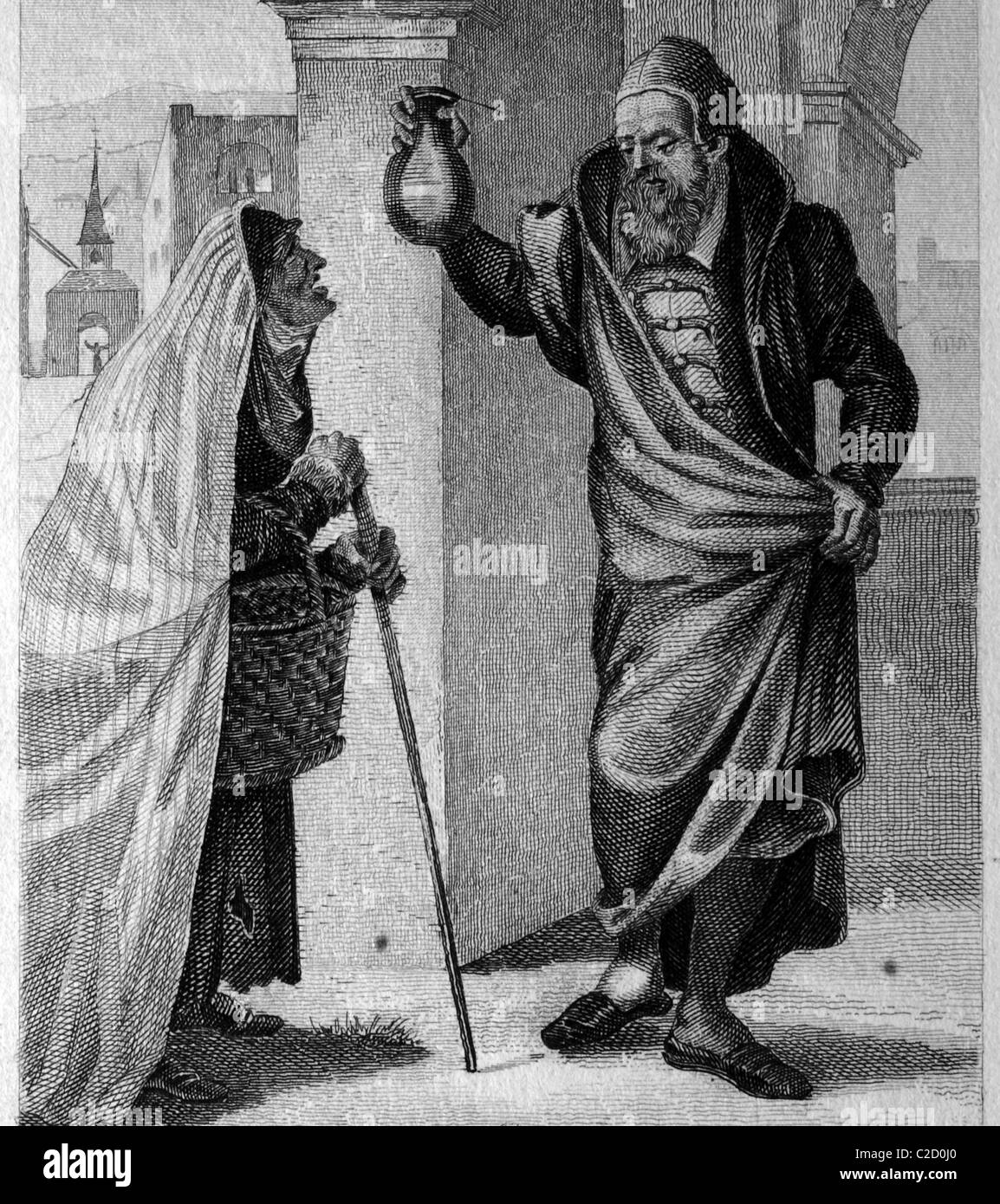 Médecin au 16ème siècle, l'illustration historique Banque D'Images