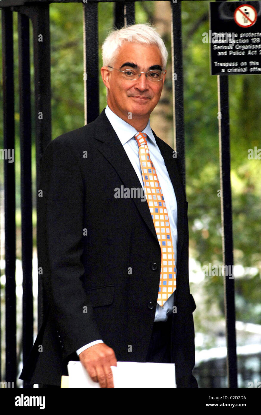 Alistair Darling, le chancelier Gordon Brown Premier ministre rencontre avec le Premier ministre norvégien Jens Stoltenberg au 10 Downing Banque D'Images