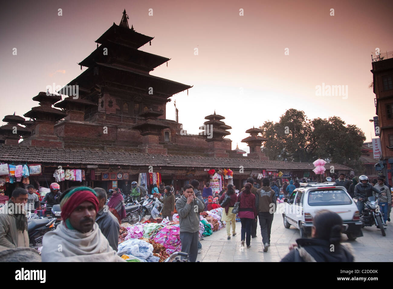 Les vendeurs de rue dans Durbar Square. Katmandou, Népal Banque D'Images