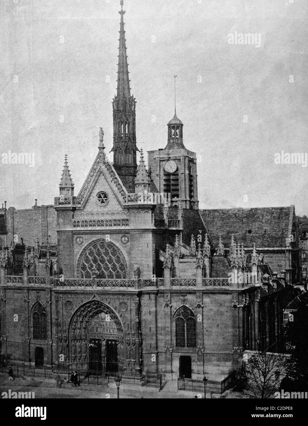 L'un des premiers autotypes de Saint-Laurent à Paris, France, photographie historique, 1884 Banque D'Images