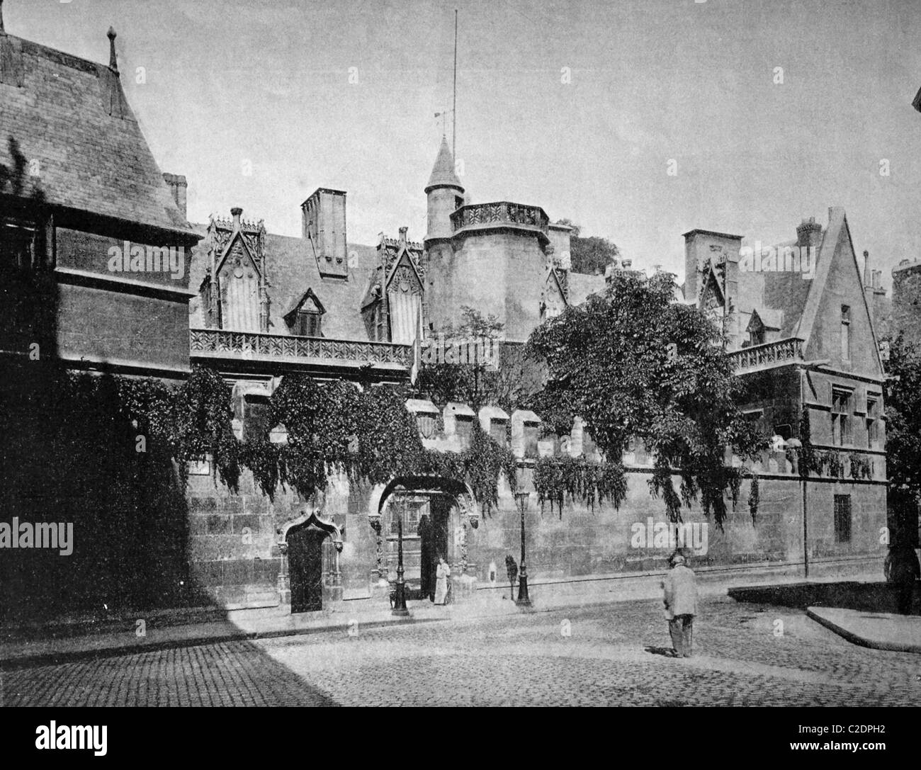 L'un des premiers tirages d'Autotype, Le Musée de Cluny, photographie historique, 1884, Paris, France, Europe Banque D'Images