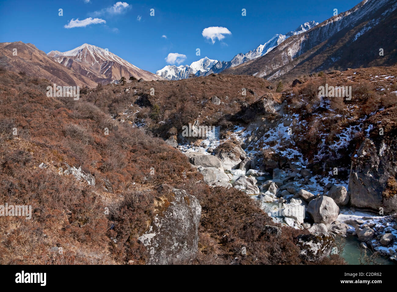 Langtang Trekking. Himalaya, Népal. Asie Banque D'Images