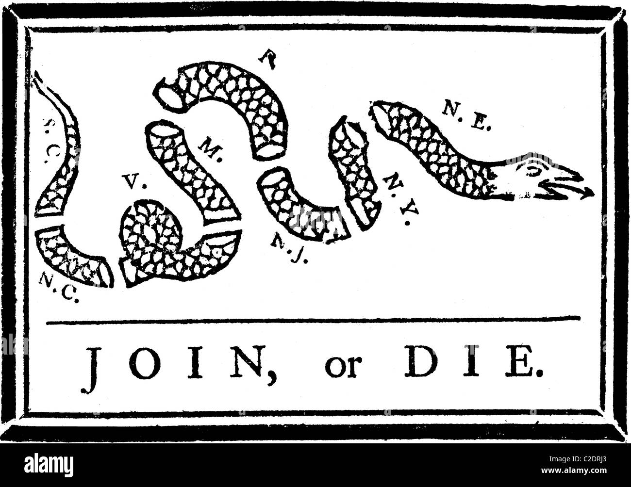 « Join, or Die » Banque D'Images