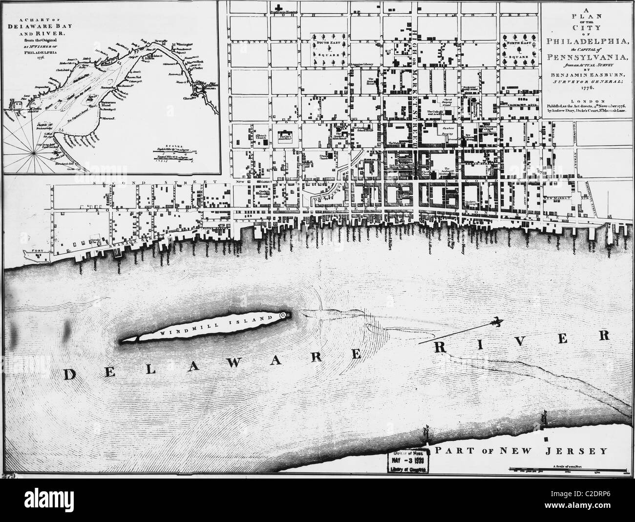 Plan de la ville de Philadelphie Banque D'Images