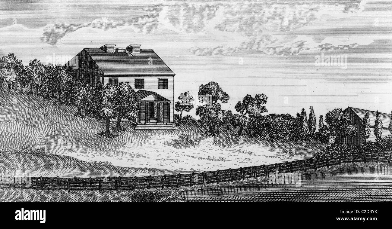 Green Hill, un domaine en Pennsylvanie, en 1792 Banque D'Images