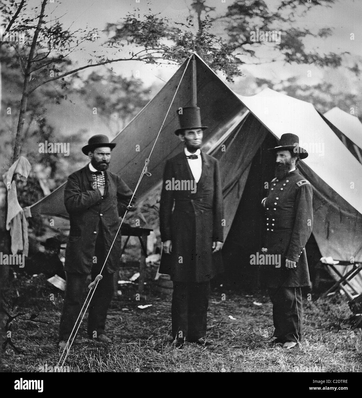 Abraham Lincoln avec John Alexander McClernand Banque D'Images