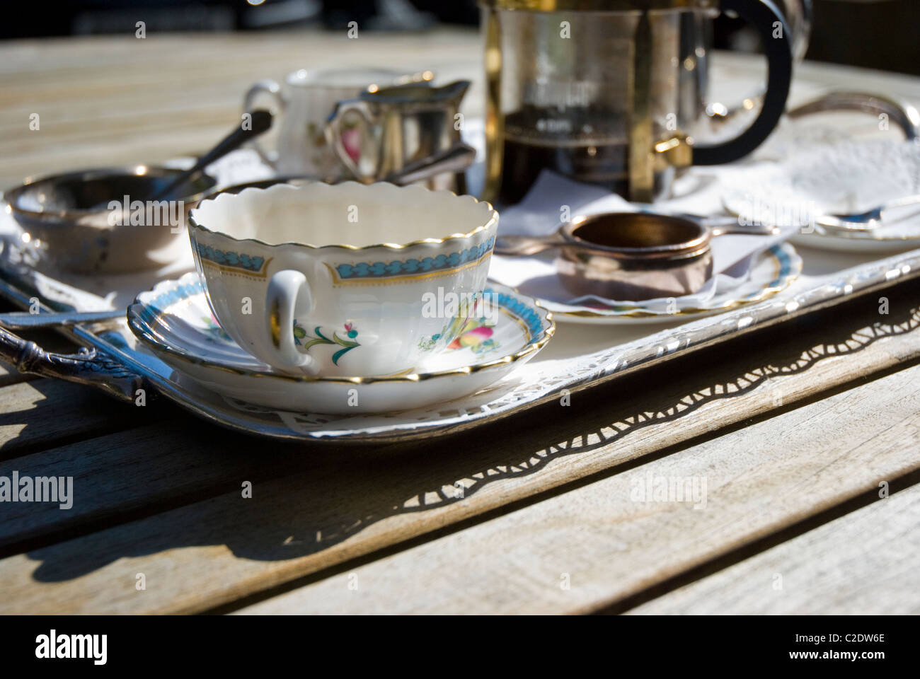 Le thé de l'après-midi à bac Sharrow Bay Country House, Ullswater Banque D'Images