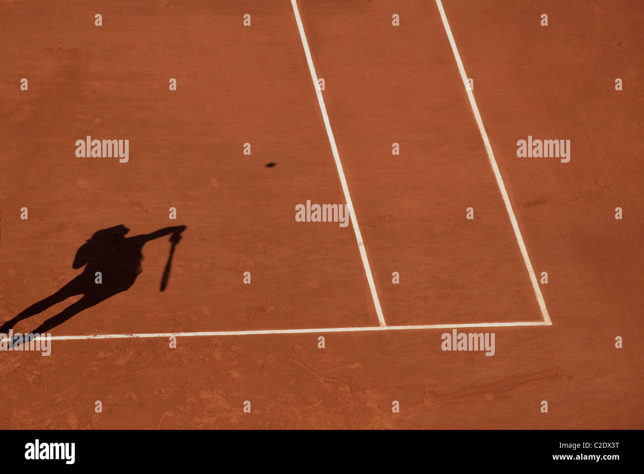 Maria Sharapova, la Russie, dans l'action à l'Open de France de Tennis à Roland Garros, Paris, France. Banque D'Images