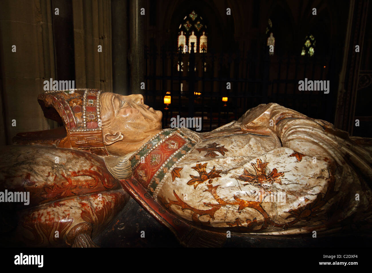 Wells Cathedral et Thomas Bekynton tomb Banque D'Images
