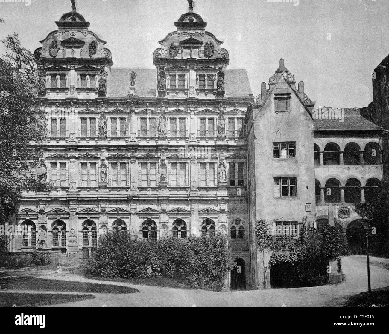 L'un des premiers autotypes de Heidelberg, Allemagne, photographie historique, 1884 Banque D'Images