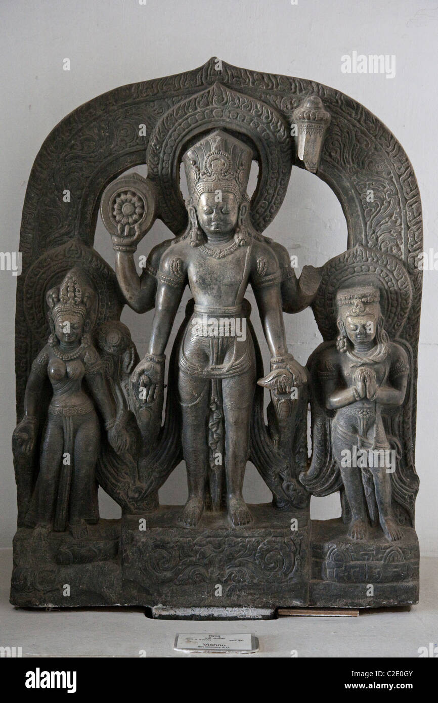 Sculpture en bronze. Musée national. Katmandou, Népal Banque D'Images