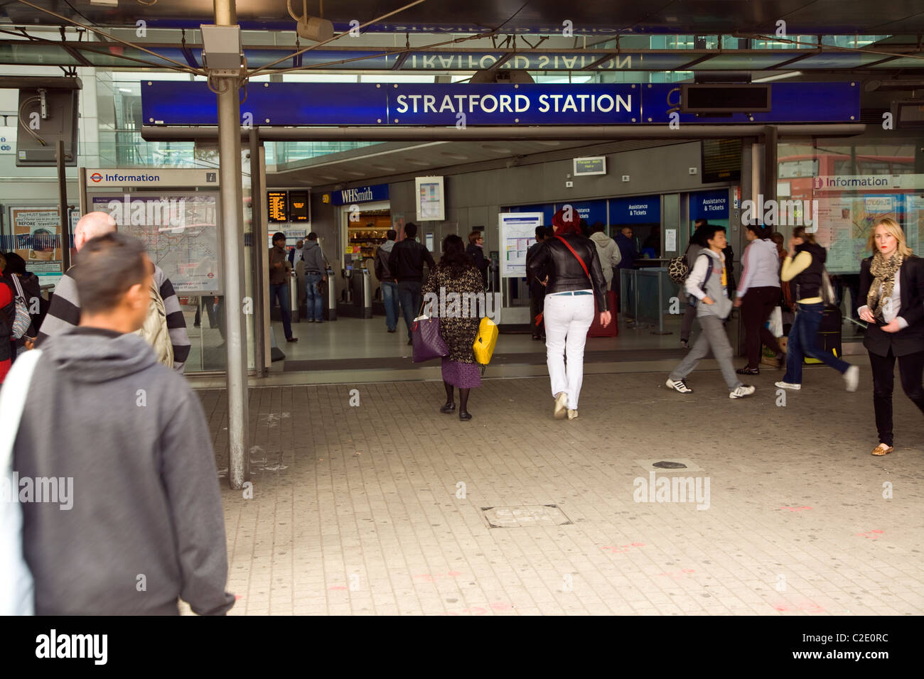 La gare de Stratford entrée personnes Newham Londres Banque D'Images