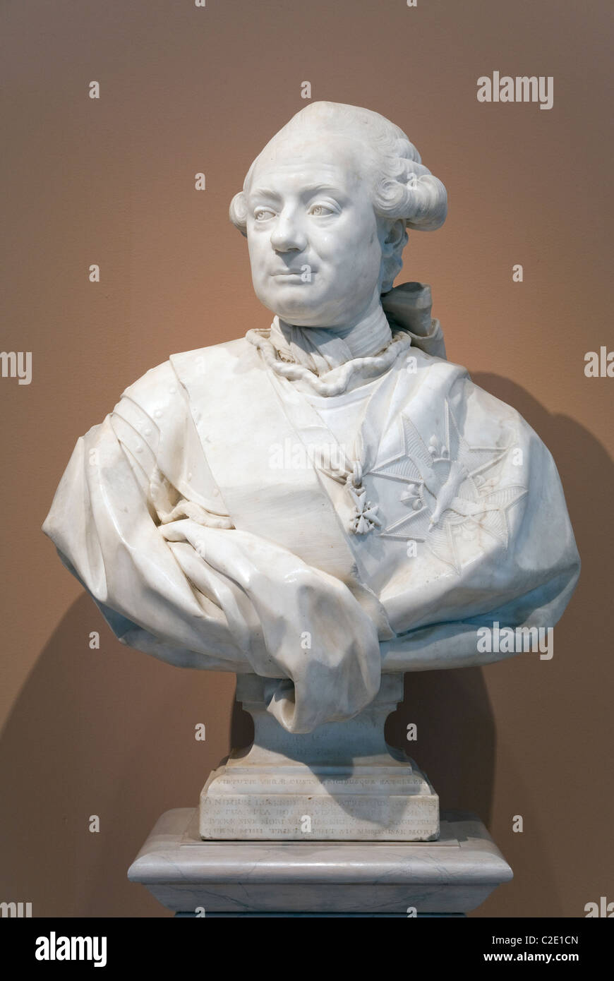 Louis Nicolas Victor de Félix, comte du Muy et maréchal de France (1711-1775), 1776, par Jean-Jacques Caffieri Banque D'Images