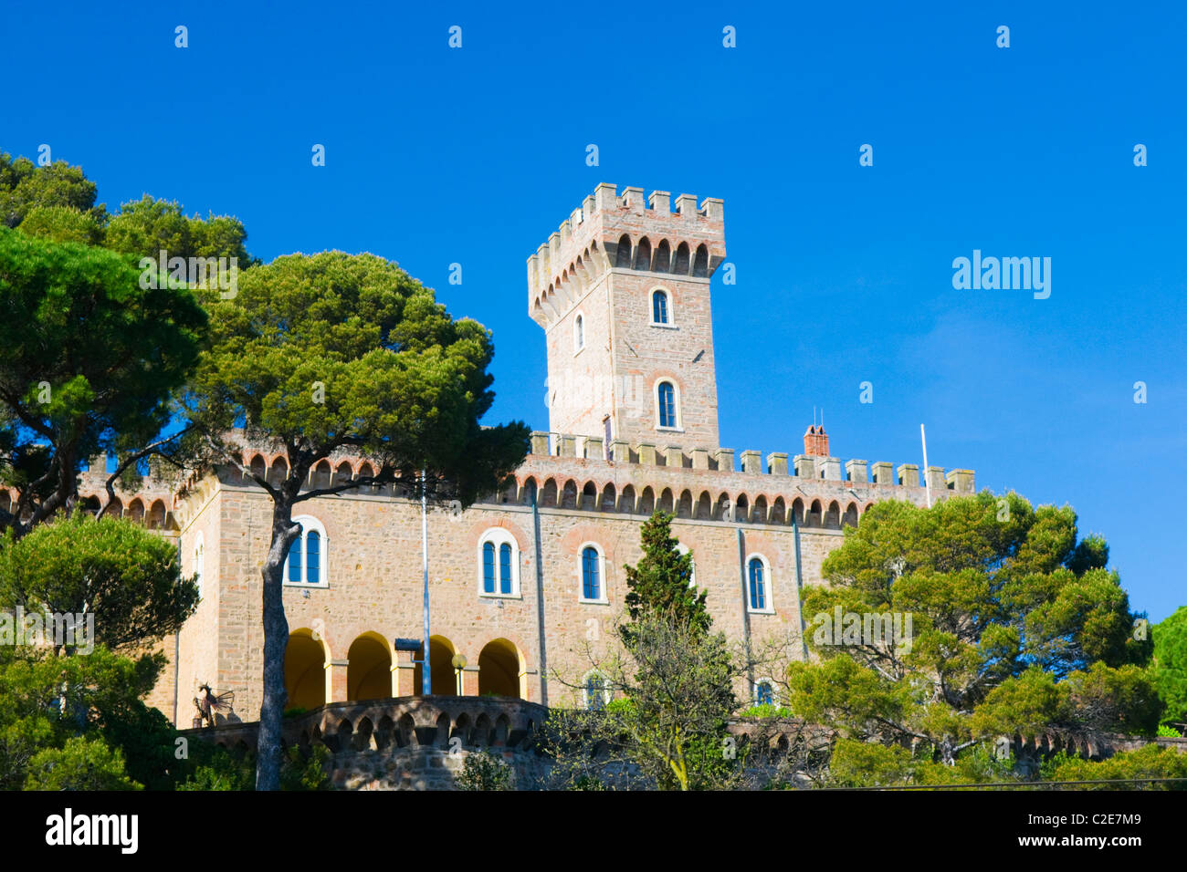 Castello Pasquini dans Castiglioncello, près de Livourne, Italie Banque D'Images