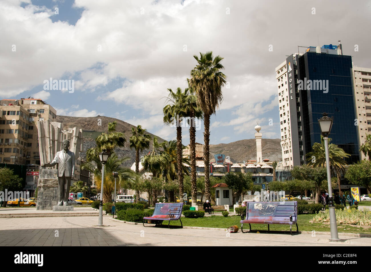 Centre de Damas ville moderne ville syrienne Syrie Banque D'Images