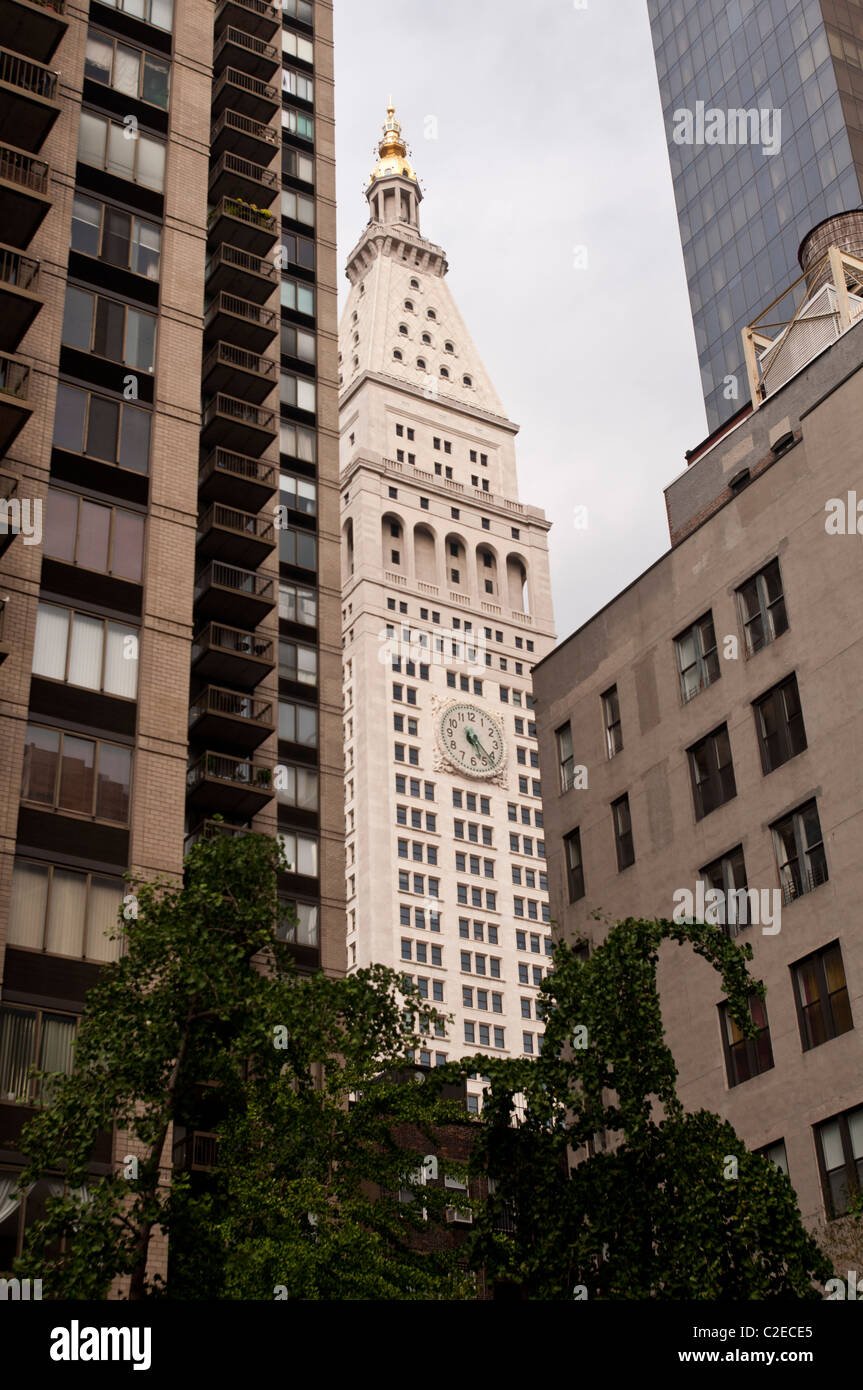 Metropolitan Life Insurance Company Building ou rencontré Life Tower, gratte-ciel, on Madison Avenue, Manhattan, New York City, USA Banque D'Images