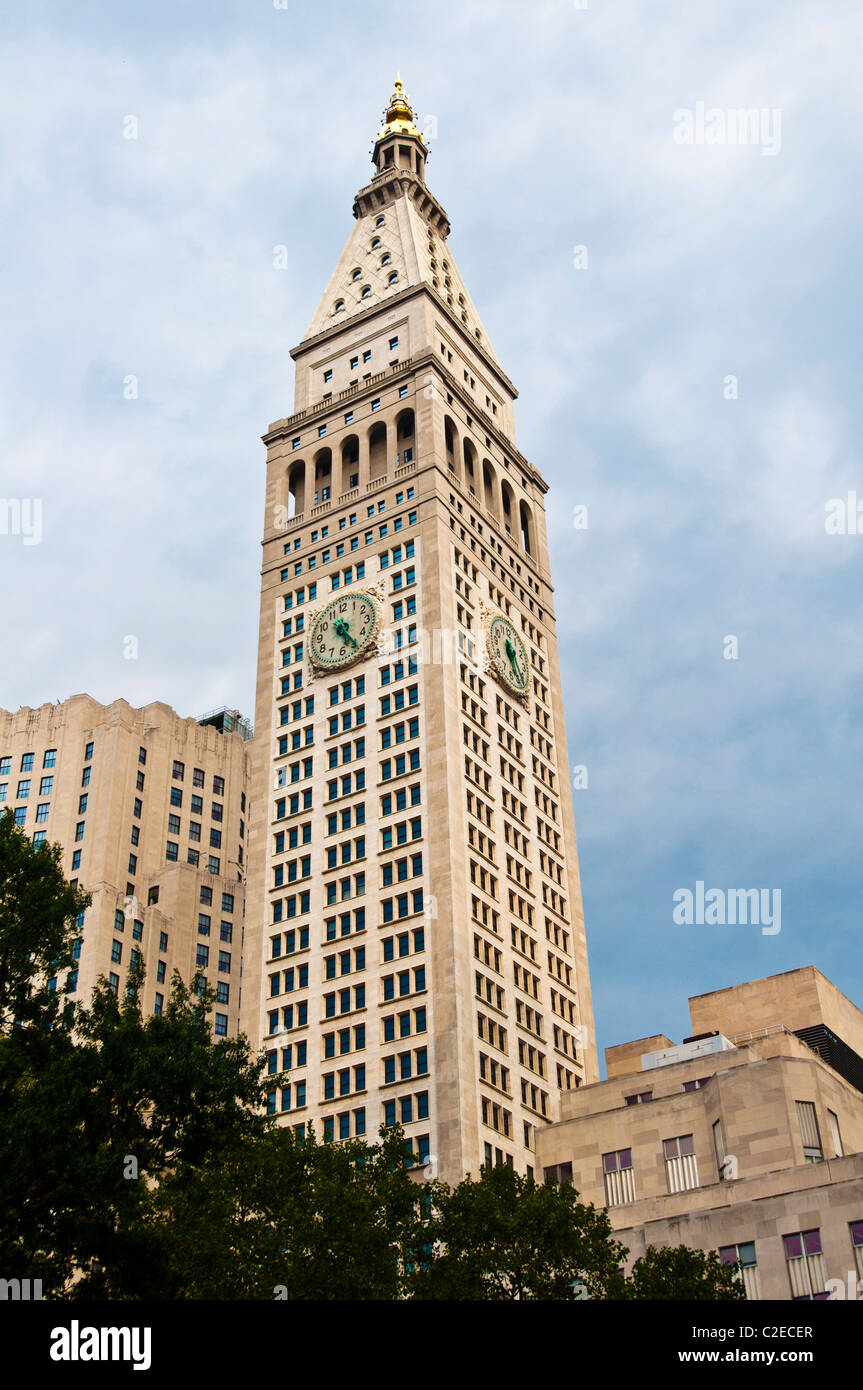 Metropolitan Life Insurance Company Building ou rencontré Life Tower, gratte-ciel, on Madison Avenue, Manhattan, New York City, USA, N Banque D'Images