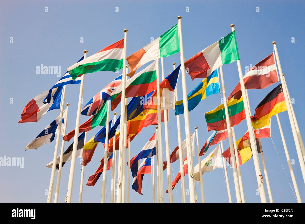 Groupe International de drapeaux de pays Banque D'Images