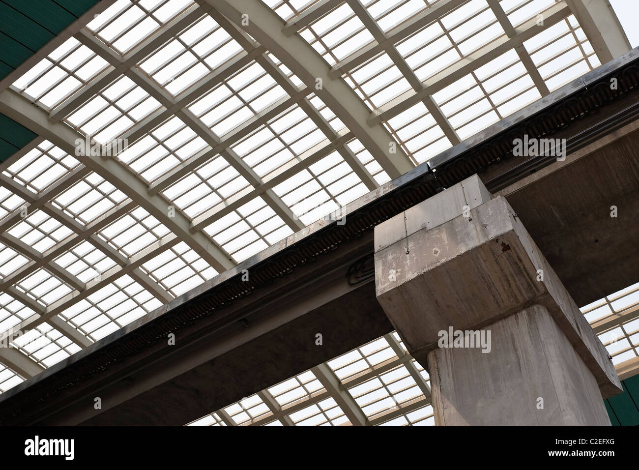 Shanghai : plafond de la gare maglev Banque D'Images