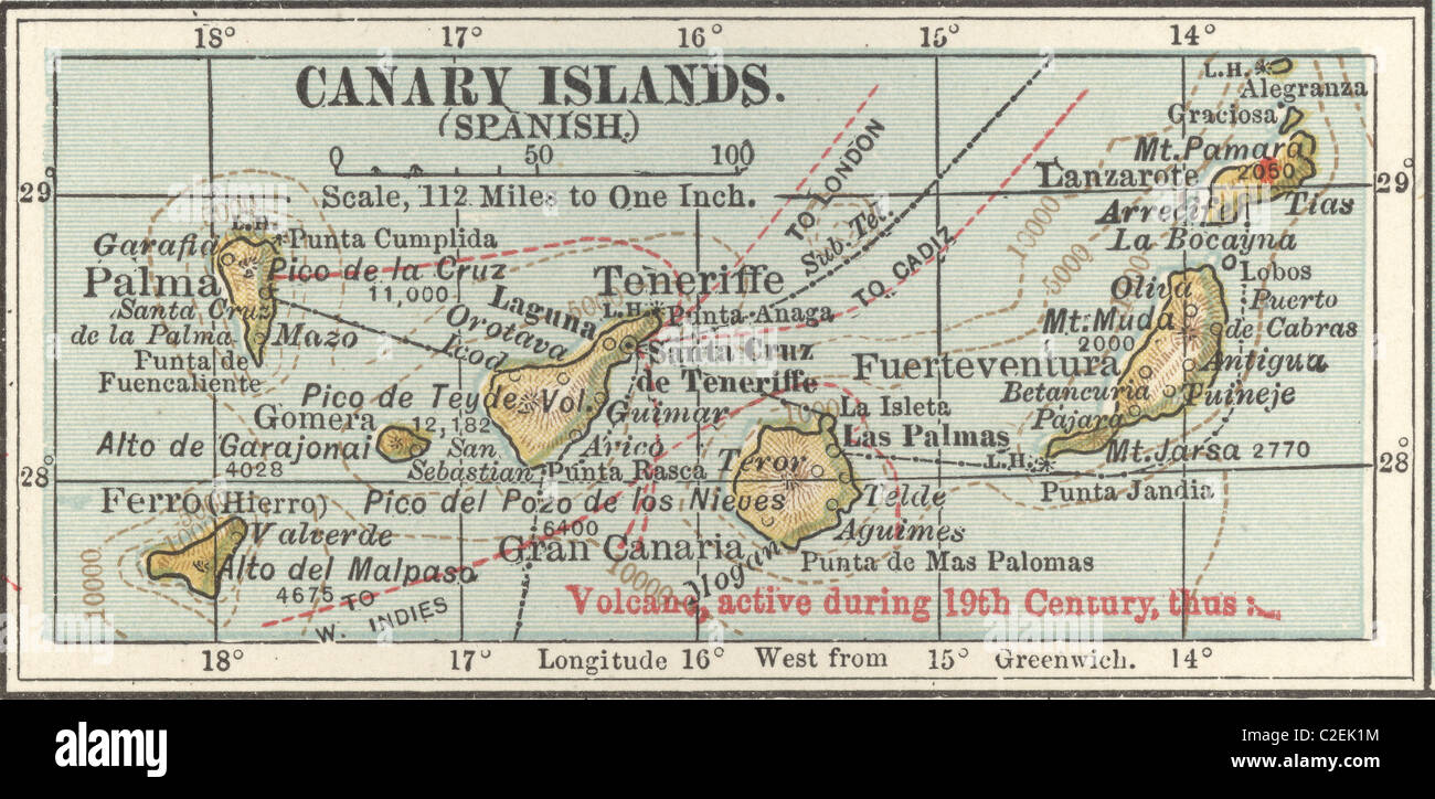 Site de l'archipel des Canaries Banque D'Images