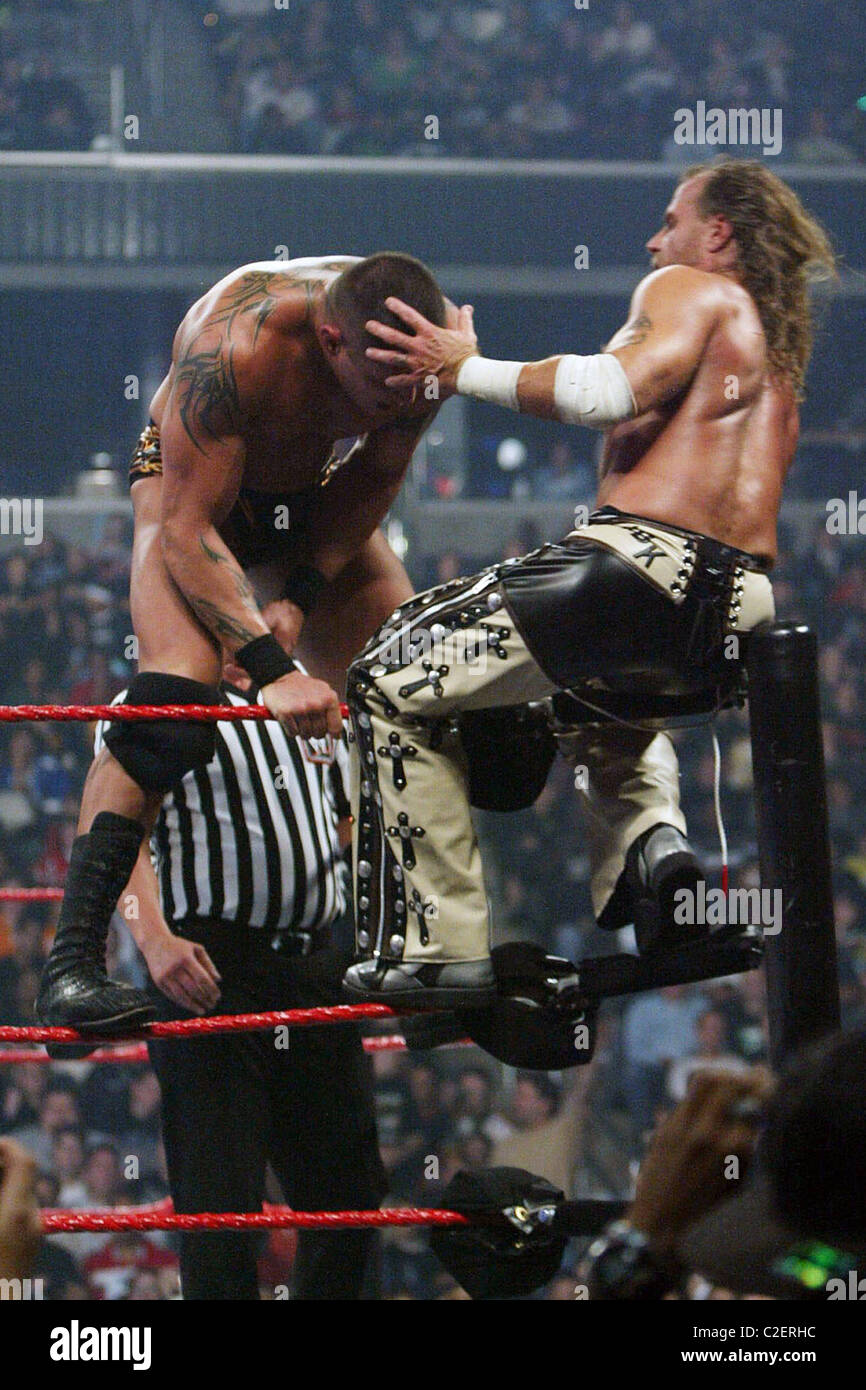 Randy Orton et Shawn Michaels WWE Cyber Sunday présente Live au Verizon Center - Randy Orton vs Shawn Michaels, Washington DC Banque D'Images