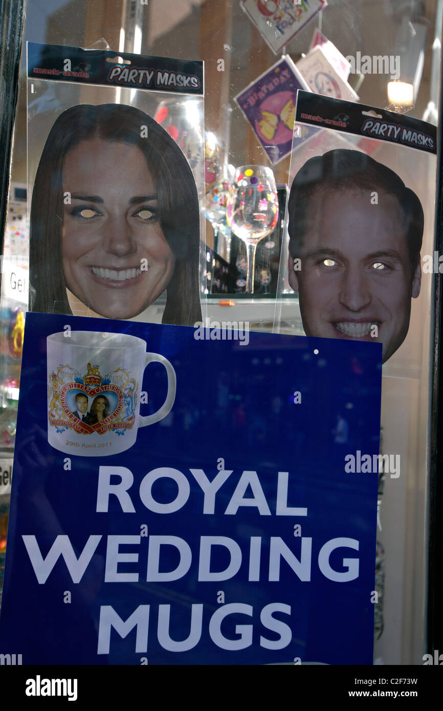Souvenirs du mariage royal à Londres Banque D'Images