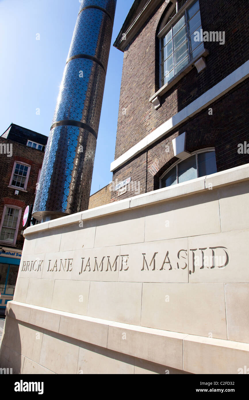 Brick Lane Jamme Masjid mosquée, Brick Lane, London, E1, UK Banque D'Images