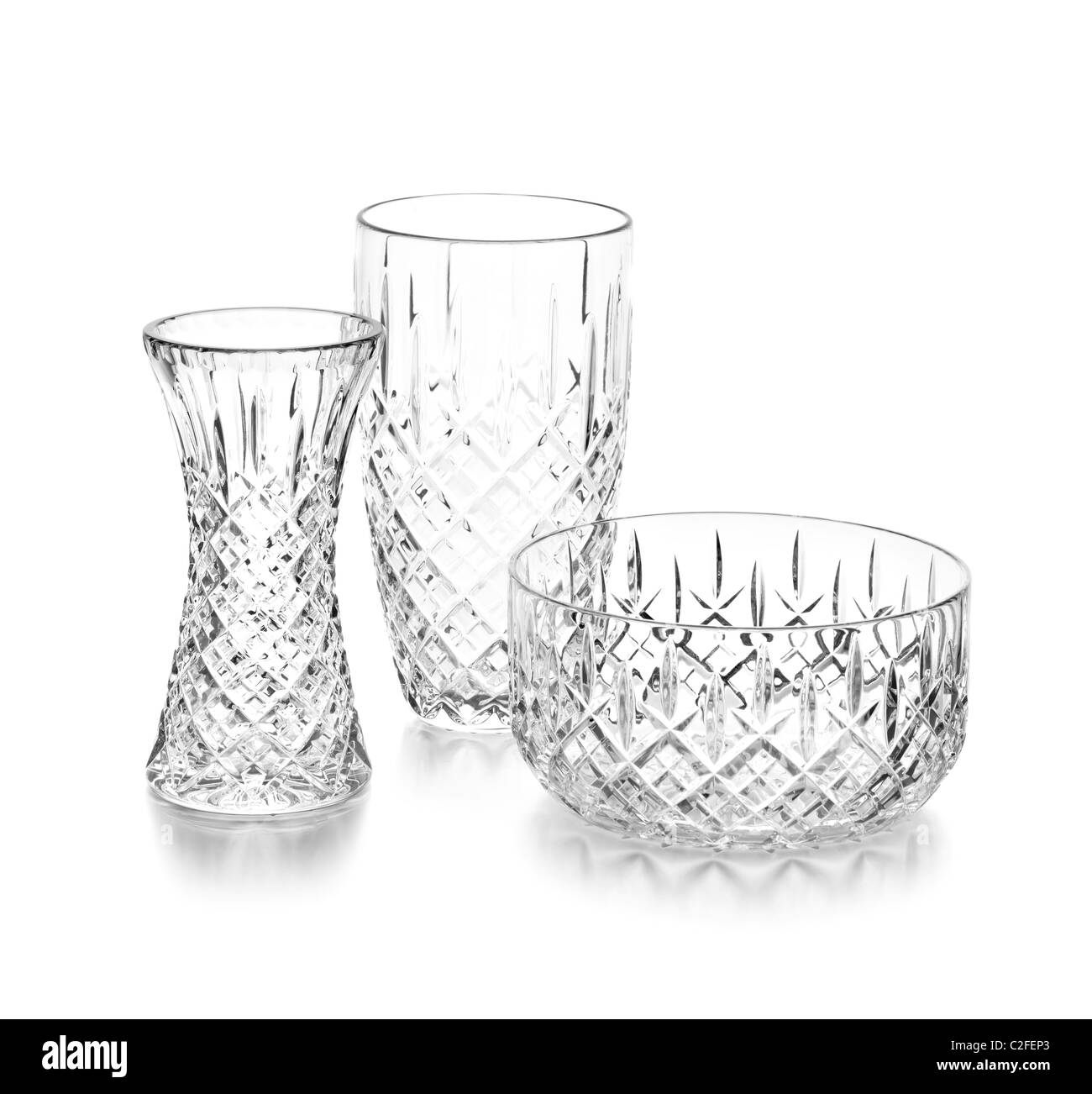 Coupe de main vases en cristal de plomb bol Banque D'Images