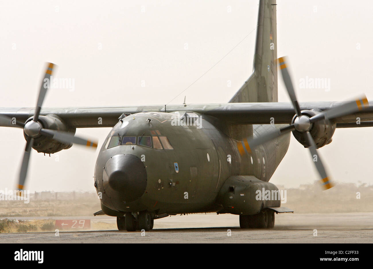 La Bundeswehr un avion C-160 Transall, Kunduz, Afghanistan Banque D'Images