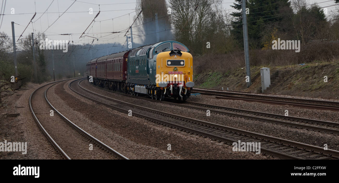 Type 5 English Electric Locomotive Deltic Classe 55 N° D9000 (55022) Royal Scots Grey Banque D'Images