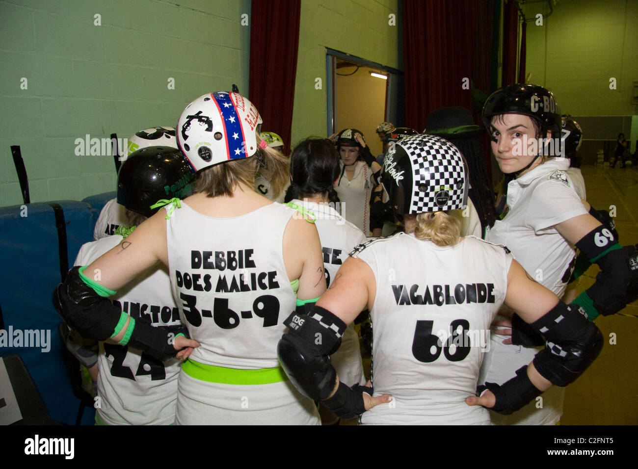 Londres Roller Girls roller derby bout Banque D'Images