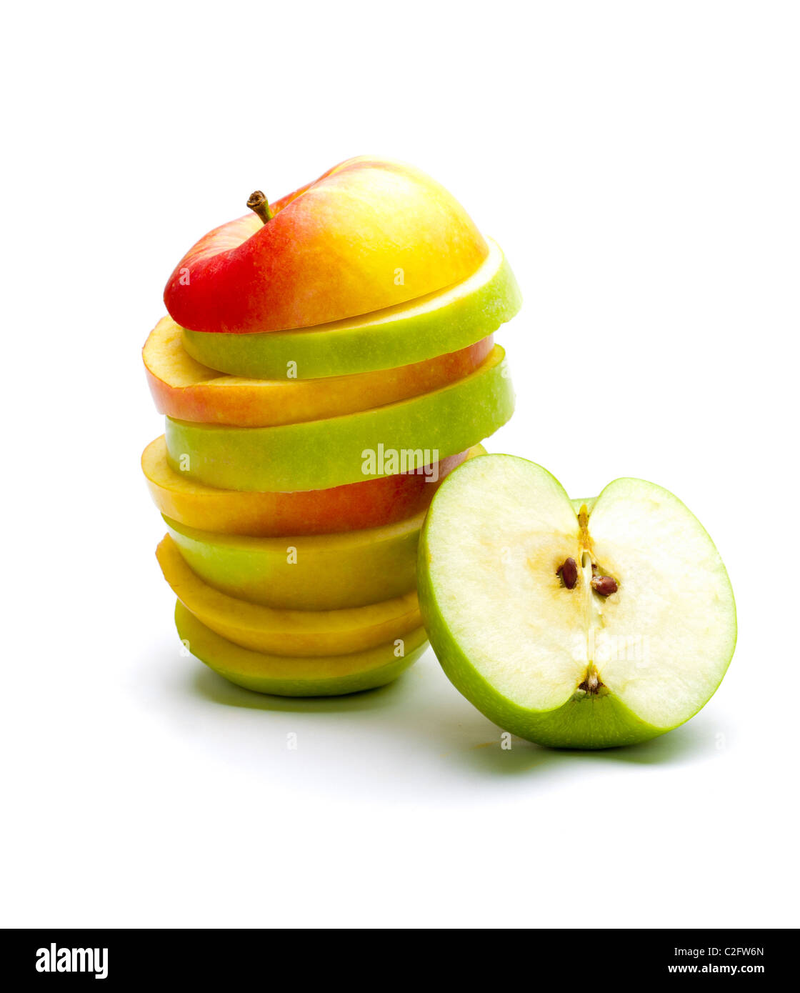 Une photo d'un mélange de pommes et de green apple Banque D'Images