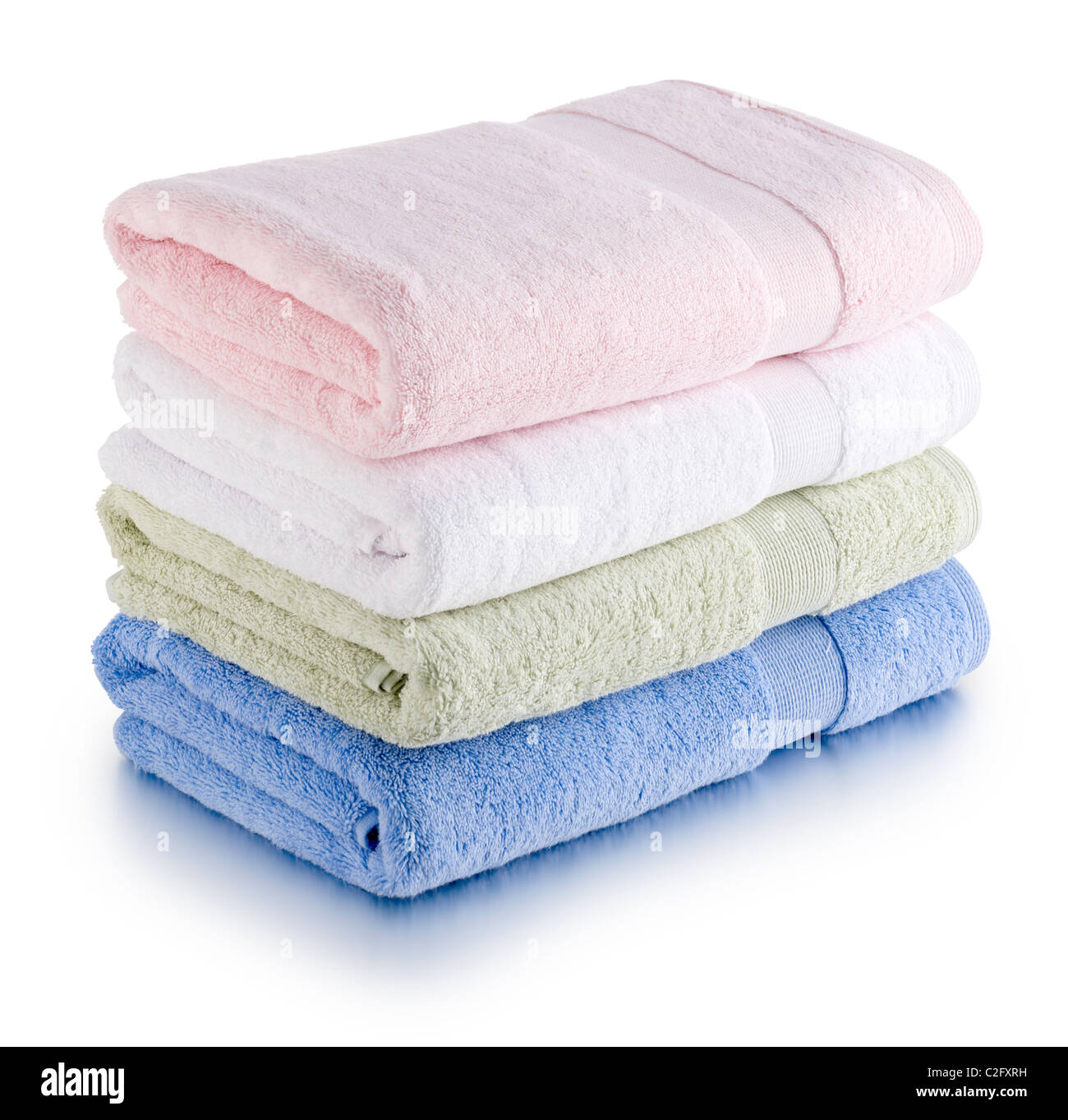 Pile de serviettes de couleur Banque D'Images