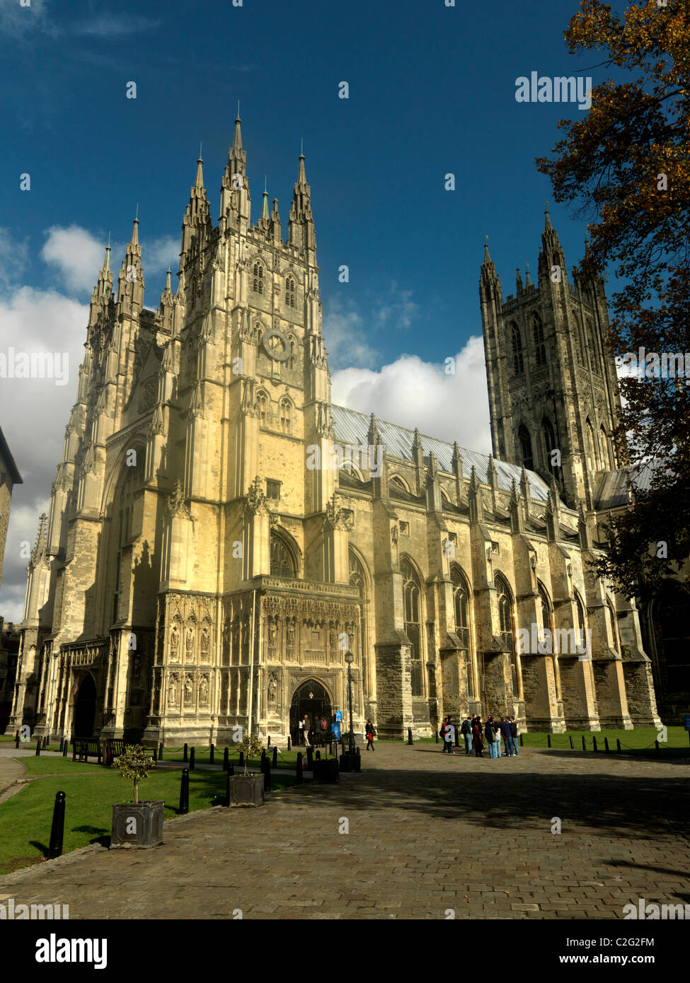 La Cathédrale de Canterbury en Angleterre Kent de Canterbury avant de l'Ouest Banque D'Images